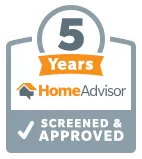 5 Years HomeAdvisor Screened & Approved