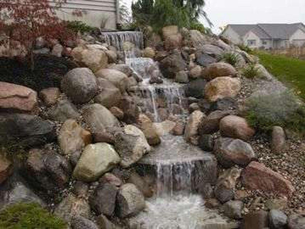 Water feature and pond installation