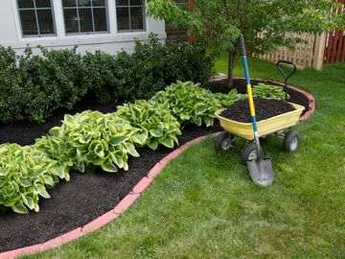 Mulch and garden bed installation